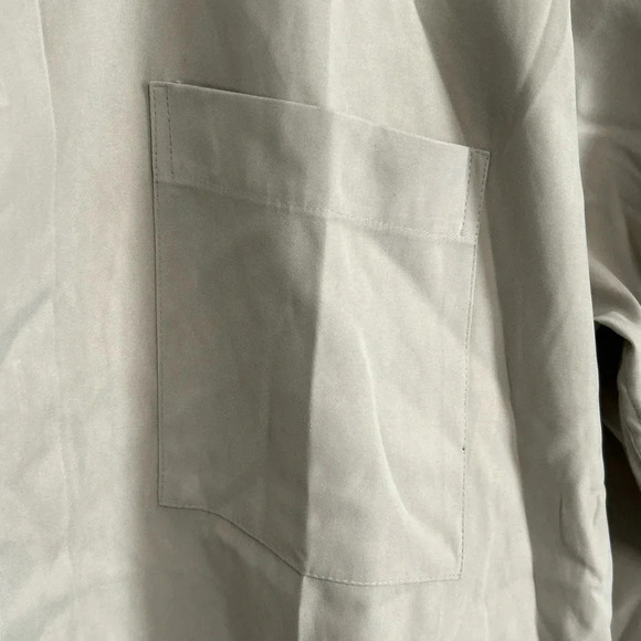 Alfani Men’s Medium Khaki Button Front Shirt Long Sleeve Minimalist Career‎ - Picture 6 of 12